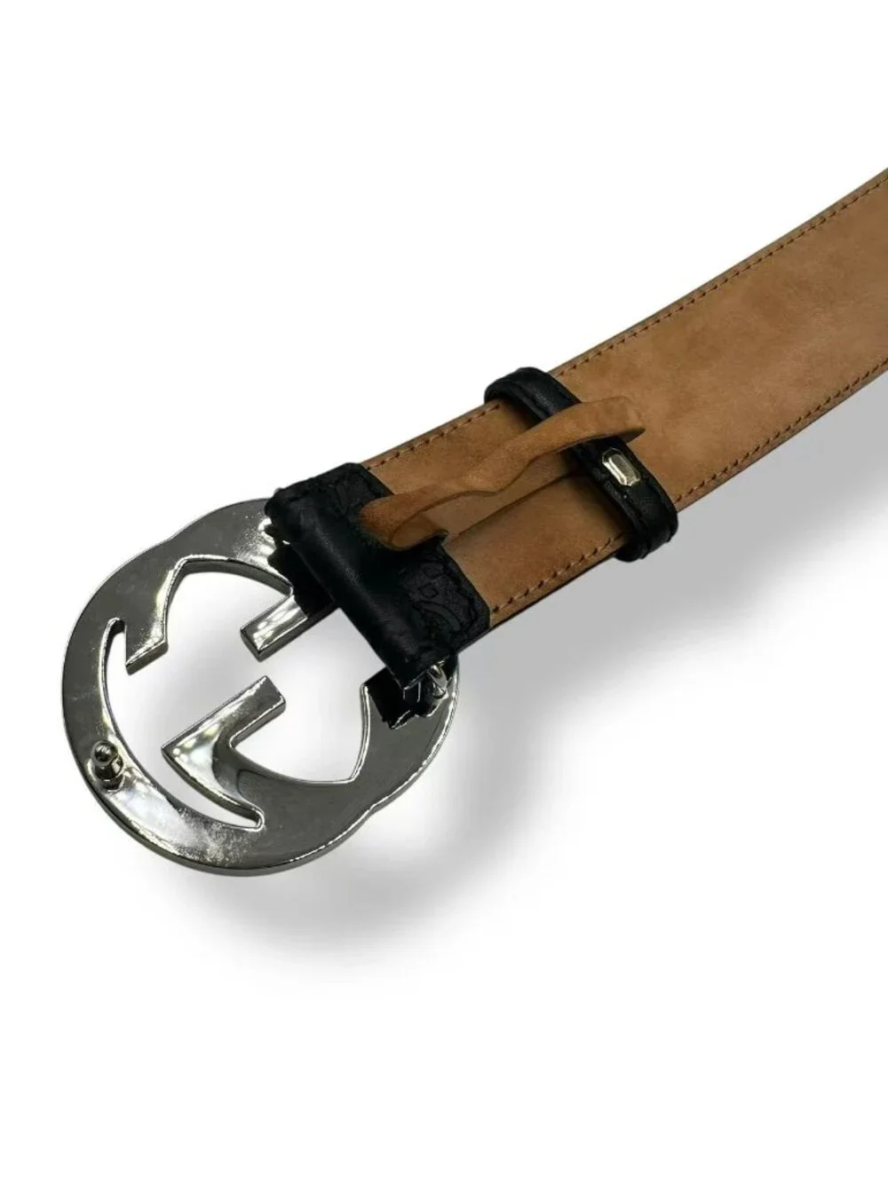 Gucci Belt Guccissima Interlocking G Leather Black